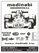 1977 - MEDINABI, EMILIO DE VILLOTA F1