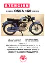 1960 - OSSA 150 COMERCIAL
